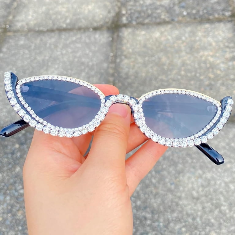 Fashion bling Rhinestone Cat Eye Sunglasses for Women Retro  display picture 1