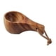 thumbnail image 1 of Copa Durable Kuksa Madera dura Nórdico Mosquetón Cuero Camping Copa de madera dura para campamento Café Cola Tazas de café de madera, 1 of 6