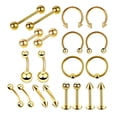 thumbnail image 4 of 20 piercings para nariz, labio, ceja y ombligo (1,2 x 6 + 3 mm) 1.2x6 + 3mm, 4 of 5