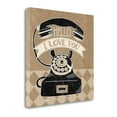thumbnail image 2 of Tangletown Fine Art 'Hello I Love You Taupe' Graphic Art Print on Canvas, 2 of 2