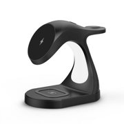 New cross-border four-in-one dolphin magnetic wireless charger creative magnetic fast wireless charging，Black