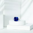 thumbnail image 4 of Rosec Jewels Lab Grown Blue Sapphire Solitaire Ring with Diamond for Women - 12 mm, 18K White Gold, US 10.50, 4 of 9