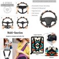 thumbnail image 7 of HUIACONG Southwestern Tribal Car Seat Covers Full Set 14 Pcs Washable Non-Slip Universal Auto Interior Decor with Steering Wheel Cover Seat Belt Pads Armrest Cover Headrest Covers, 7 of 7