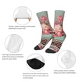 thumbnail image 3 of Fuzoiu Vintage Typewriter Floral Print Kids Socks For Boys Girls,Grip Crew Socks with Non Slip,Lightweight Stretch Crew Socks,Toddlers Crew Boot Socks, 3 of 5