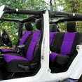 thumbnail image 3 of For 2007-2017 Jeep Wrangler JKU 4 Door FH Group Neoprene Waterproof Custom Fit Car Seat Covers Full Set - Purple, 3 of 6