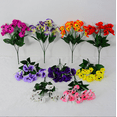 thumbnail image 2 of Nvzi 6 flores artificiales de pensamiento, flores falsas, flores artificiales para decoración de bodas, 2 of 5