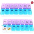 thumbnail image 1 of 2 Pack Weekly AM/PM Travel Pill Organizer and Planner Weekly Pill Organizer 7 Day Portable Travel Extra Large Pill Box Detachable Daily Reminders for Drugs Vitamin Fish Oil and Supplements (4 Weeks), 1 of 7
