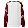 thumbnail image 4 of GTEYOIJN a Woman in a Rugby Sweater Women's Fashion Casual Rugby Print Round Neck Long Sleeve Top Hoodless Sweatshirt, 4 of 4