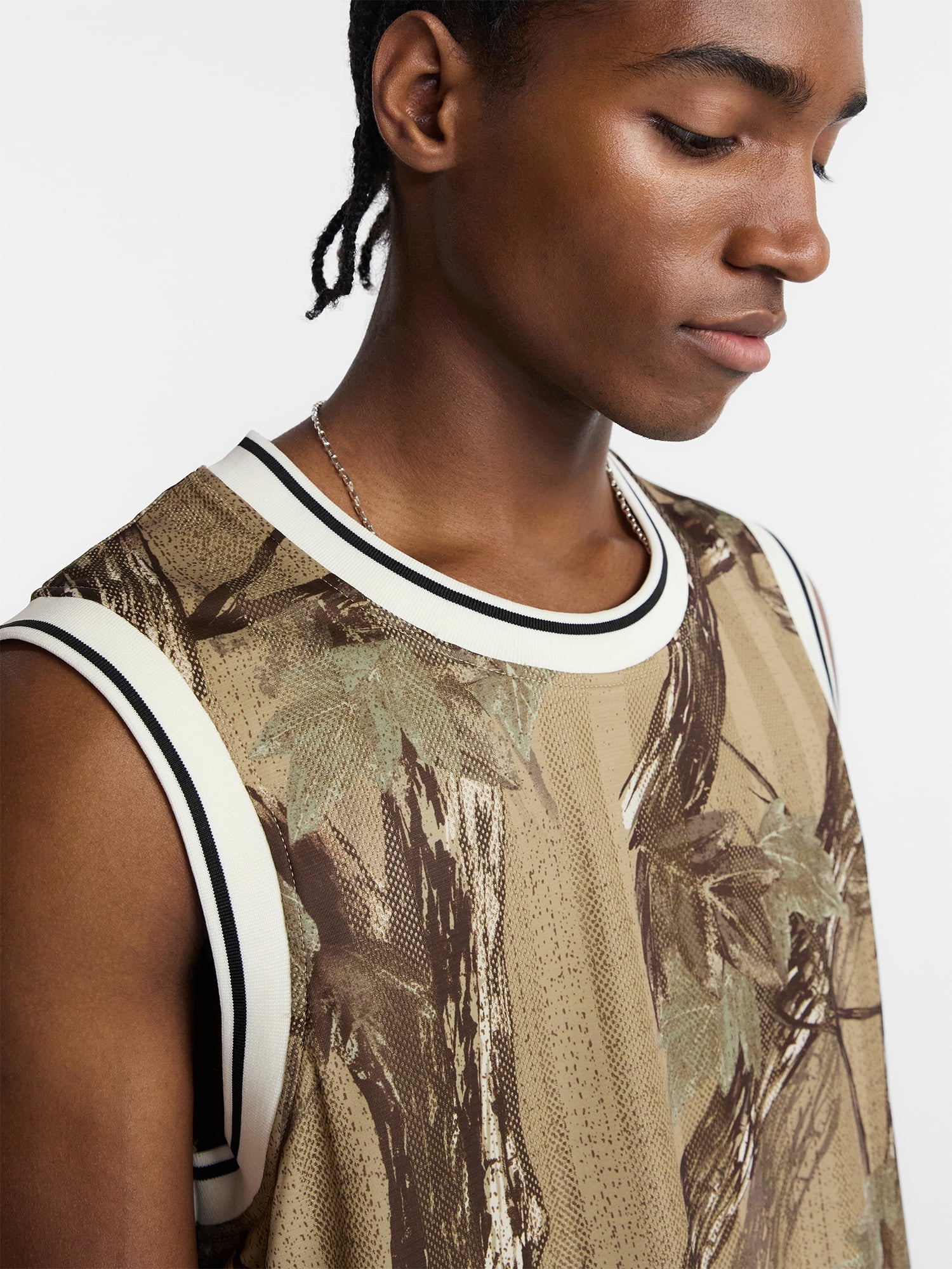 No Boundaries Printed and Solid Mesh Tank Top, Men's XS-4XLT