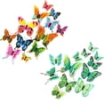 thumbnail image 1 of 24 pegatinas de pared de mariposas 3D, pegatinas de pared de mariposa, decoración de pared de habitación para dormitorio, fiesta, decoraciones de boda, 1 of 5