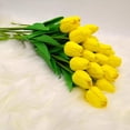 thumbnail image 3 of 20PCS Artificial Tulips Flowers，Real Touch Tulips Fake PU Plant Great for Wedding Party Home Room Decoration (Orange), 3 of 5