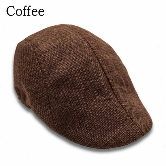 Men Unisex Beret Hat Vintage Golf Driving Hat Men Flat Cap Sun Hat COFFEE