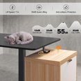 thumbnail image 6 of 63" Electric Standing Desk with 3 Memory Heights and 2 Hanging Hooks, Adjustable Height Sit Stand Home Office Desk,Black, 6 of 8