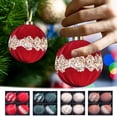 thumbnail image 1 of 4 piezas de adornos navideños de plástico transparente - Adornos abiertos de 3,9" con diseños de nieve y árboles para decoraciones de árbol navideño, 1 of 6
