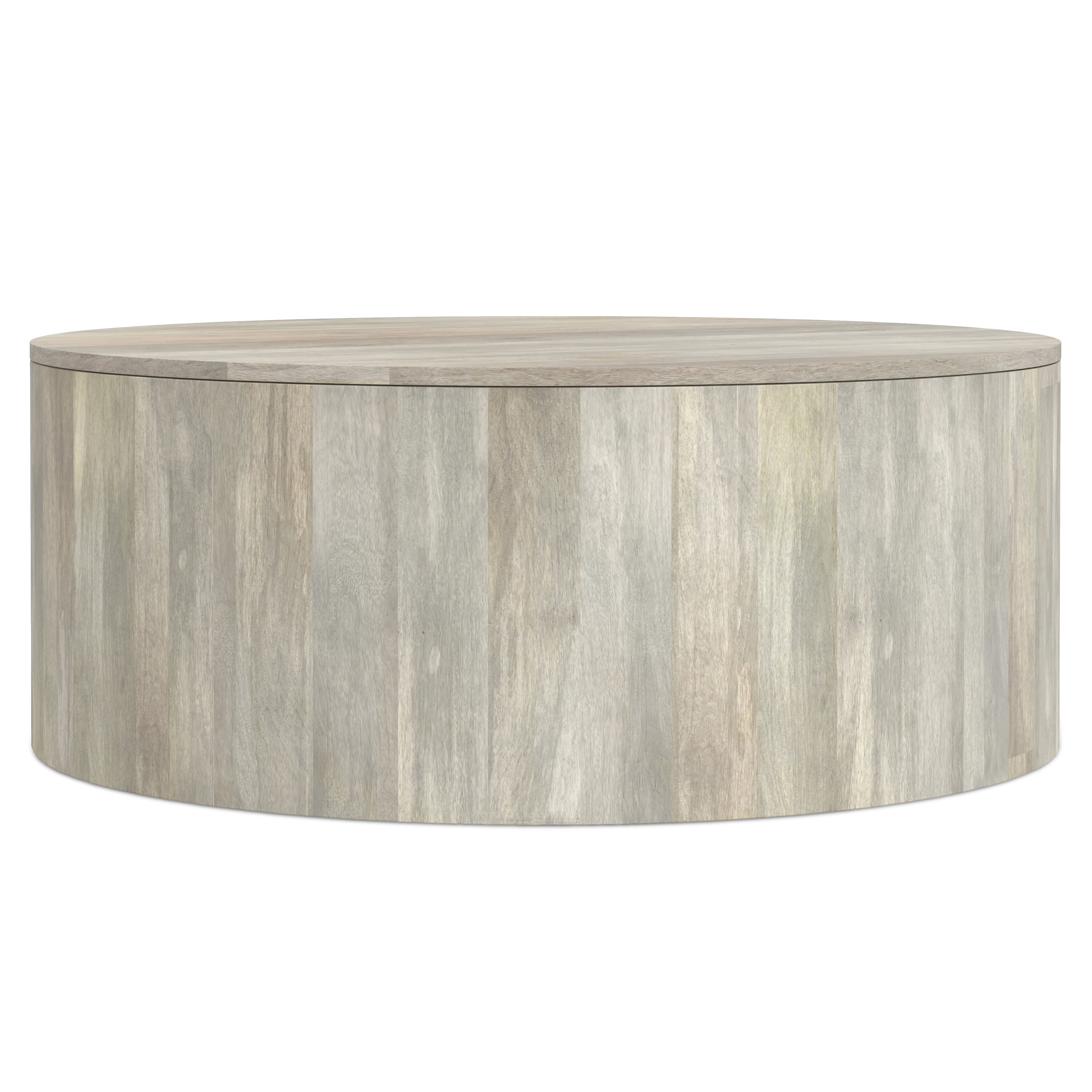 Simpli Home Millbury 36'' Industrial Drum Coffee Table