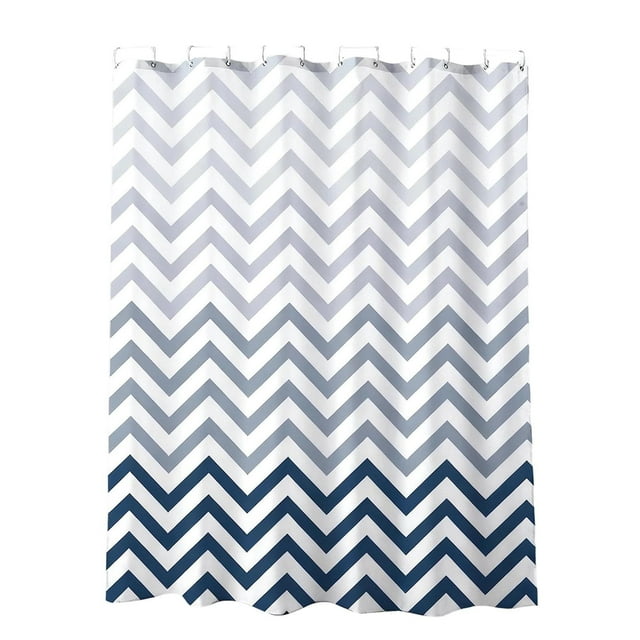 Rideau de Bain Minimaliste à Rayures, Doublure de Douche en Tissu à Impression Numérique, Polyester Moderne pour Salle de Bain