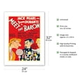 thumbnail image 2 of Meet the Baron - Starring Jimmy Durante Jack Pearl - Vintage Film Movie Poster by Al Hirschfeld c.1933 - Fine Art Matte Paper Print (Unframed) 24x32in, 2 of 4