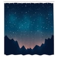 thumbnail image 2 of Ambesonne Night Shower Curtain, Ombre Twilight Mountain Peaks, 69"Wx70"L, Petrol Blue and Warm Taupe, 2 of 4