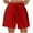 Red, variant on Summer Saving! Ashirexll Women's Shorts, Summer Shorts for Women, Shorts for Women Casual Elastic Waist Drawstring Yoga Shorts Comfy Stretch Summer Beach Linen Shorts