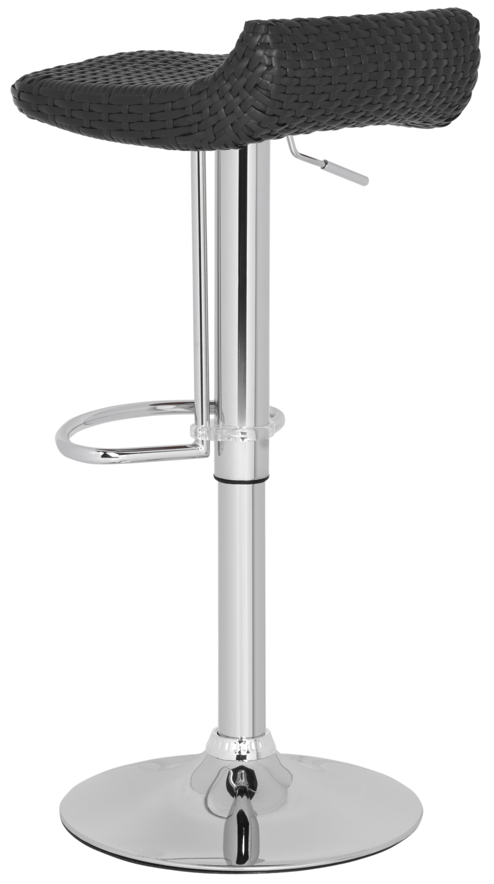 SAFAVIEH Juji Contemporary Swivel Bar Stool, Black