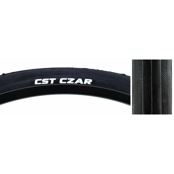 Cst Premium Czar 650Cx23 Clincher Wire TPI 120 Black/Black Reflective Road Tire