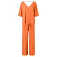thumbnail image 4 of MSJUHEG Sets for Women Summer Pants Sets Women 2 Piece Outfits Sleeveless Round Neck Tank Tops 2 Piece Matching Summer Womens Two Piece Sets Summer Beach Vacation Clothes for Women Red 2XL, 4 of 4