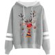 thumbnail image 1 of WILLBEST Sudadera con Capucha y Cordón Ajustable con Estampado Navideño Informal para Mujer Grande, 1 of 3