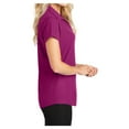 thumbnail image 3 of Yellow Rooster Women's Dry Zone Grid Polo T-Shirt Magenta S, 3 of 6