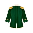 thumbnail image 4 of CHICTRY Kids Boys Prince Outfits Long Sleeve Gold Fringe Velvet Tailcoat Medieval Royal Court Coat Green 6, 4 of 5
