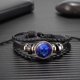 thumbnail image 1 of 12 Signos del zodiaco Constelación Encanto Pulsera luminosa Hombres Mujeres Moda Pulsera de cuero de tejido multicapa amp; Brazalete de regalo de cumpleaños Dengxun unisex, 1 of 2