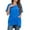 Blue, variant on Jewelreauty Women Short Sleeve Shirts Loose Round Neck Solid Color Curve Hem Tops Casual Pullover Blouses with Pockets (S, White)