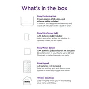Roku Smart Home 5-Piece Home Monitoring System Bundle Wi-Fi-Enabled Indoor Battery-Powered with Free Self-Monitoring
