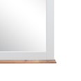 thumbnail image 2 of Benzara BM204576 Nautical Style Wooden Mirror with Flat Base, Brown & White, 2 of 2