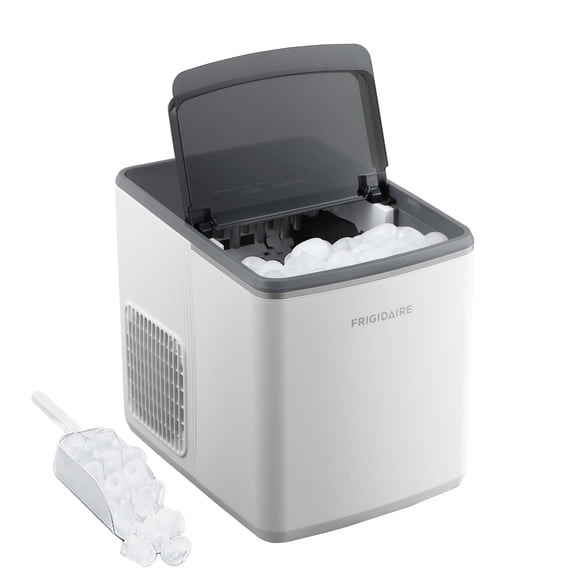 Frigidaire Smart WiFi Countertop Ice Maker, 26 lb. Daily Production, Bullet Ice Machine with App & Touch Controls, Remote Start & Scheduling, White