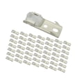 thumbnail image 3 of 50 piezas de rieles para cortinas, soporte de montaje en pared de hierro para cortinas de ducha para el hogar y el dormitorio Crema blanca, 3 of 8