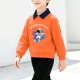 thumbnail image 6 of Qingpeng Boys Contrast Collar Sweatshirt Long Sleeve Pullover Top with Astronaut Graphic Print, 6 of 6
