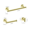 thumbnail image 6 of IVV Bathroom Hardware Set of 3, Stainless Steel Bathroom Accessories, Including 11.8" Towel Bar, Toilet Paper Holder, 1 Robe Towel Hook, Gold, 6 of 7