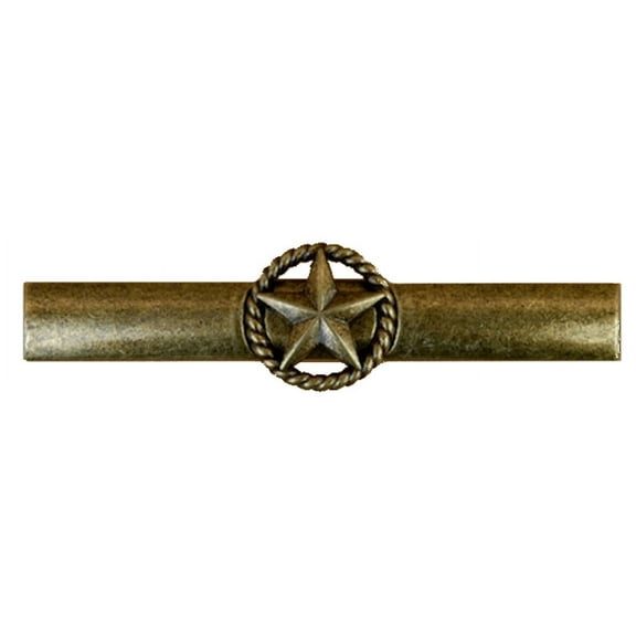 Star with Rope Drawer Cabinet Handle in Antique Brass
