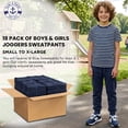 thumbnail image 3 of Yacht & Smith 18 Pack of Boys Jogger Bulk Sweatpants, Navy, Comfy Lounge Joggers for Kids (Navy, X-Large), 3 of 5