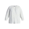 thumbnail image 5 of Terra & Sky Women's Plus Size Button Blouse with 3/4-Length Sleeves, Sizes 0X-5X, 5 of 5