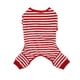 thumbnail image 5 of 1pc Red & White Striped Flannel Pet Jumpsuit For Keeping Warm, Suitable For Cats And Dogs In Spring Or Valentine's Day, Home Clothes, 5 of 5