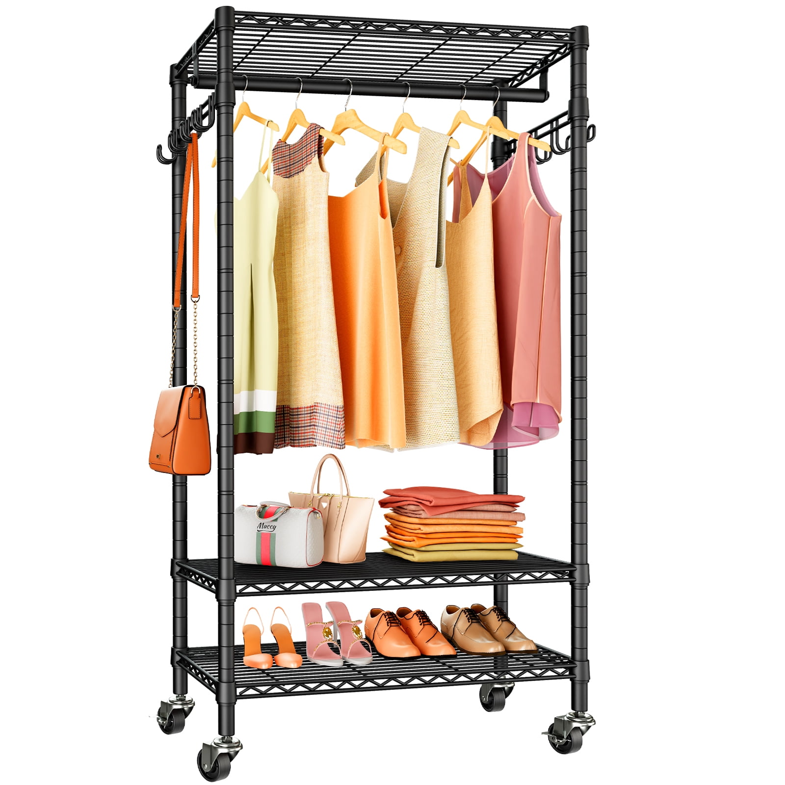VIPEK R1 Rolling Clothes Rack Portable Garment Rack for Hanging Clothes