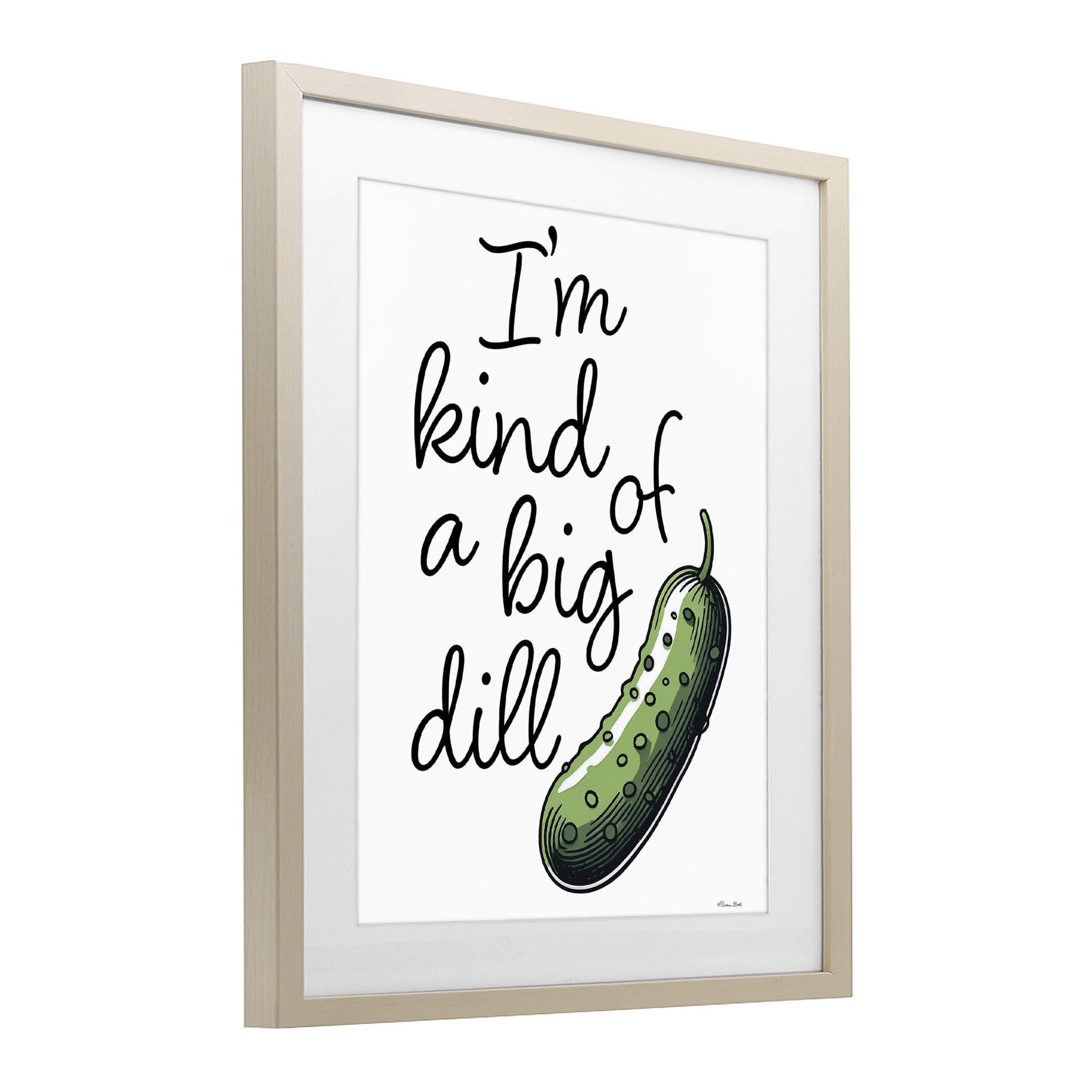 Stupell Industries Kind Of A Big Dill Pickle Birch Framed Print Under Glass, design by Susan Ball