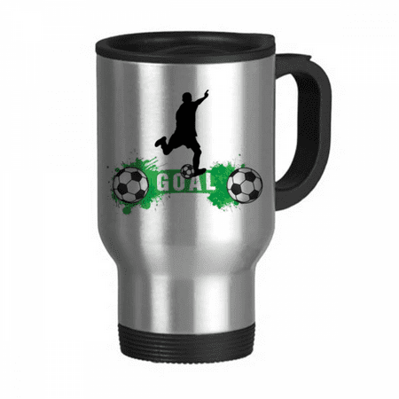 

Penalty Soccer Football Sports Text Travel Mug Flip Lid Stainless Steel Cup Car Tumbler Thermos