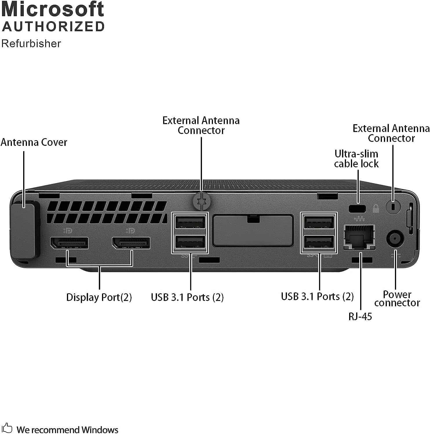 Restored HP EliteDesk 800 G4 Tiny/Mini/Micro Desktop (I5-8500T / 16GB / 256 GB/ Windows 10) (Refurbished)