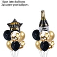 thumbnail image 5 of Juego de globos de feliz año nuevo, botella de vino con forma de estrella, globo redondo de aluminio 2023, decoración para fiesta de Navidad, regalo para niños, baby shower, globo, 5 of 5