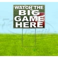 thumbnail image 1 of Watch The Big Game Here (18" x 24") Yard Sign, Includes Metal Step Stake, 1 of 6