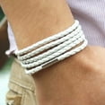 thumbnail image 6 of Ayyufe Cuff Bracelets Unisex Multilayer Interlaced Leather Cuff Bangle Wristband Bracelet, 6 of 8