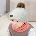 thumbnail image 4 of Doingart 3Pcs Kids Toddler Winter Beanie Hat Scarf Gloves Set for Boys Girls age 2-6, Warm Fleece Lining Hat Beanie Sets, 4 of 5