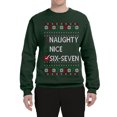 thumbnail image 2 of Wild Bobby Naughty Nice 6 7 Checklist Christmas Unisex Sweater | Funny Holiday Unisex Crewneck Sweatshirt, 2 of 5